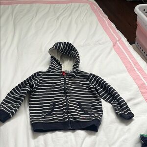 Great condition navy and white petit bateau zip hoodie